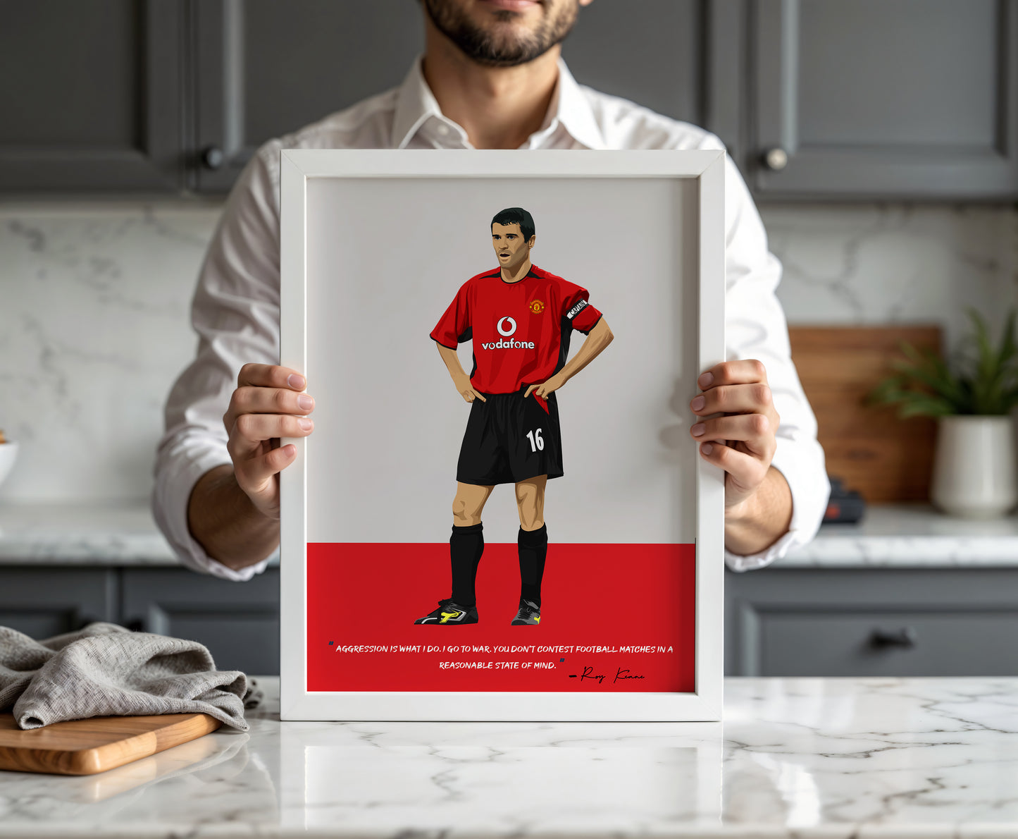 Roy Keane Manchester United Framed Poster