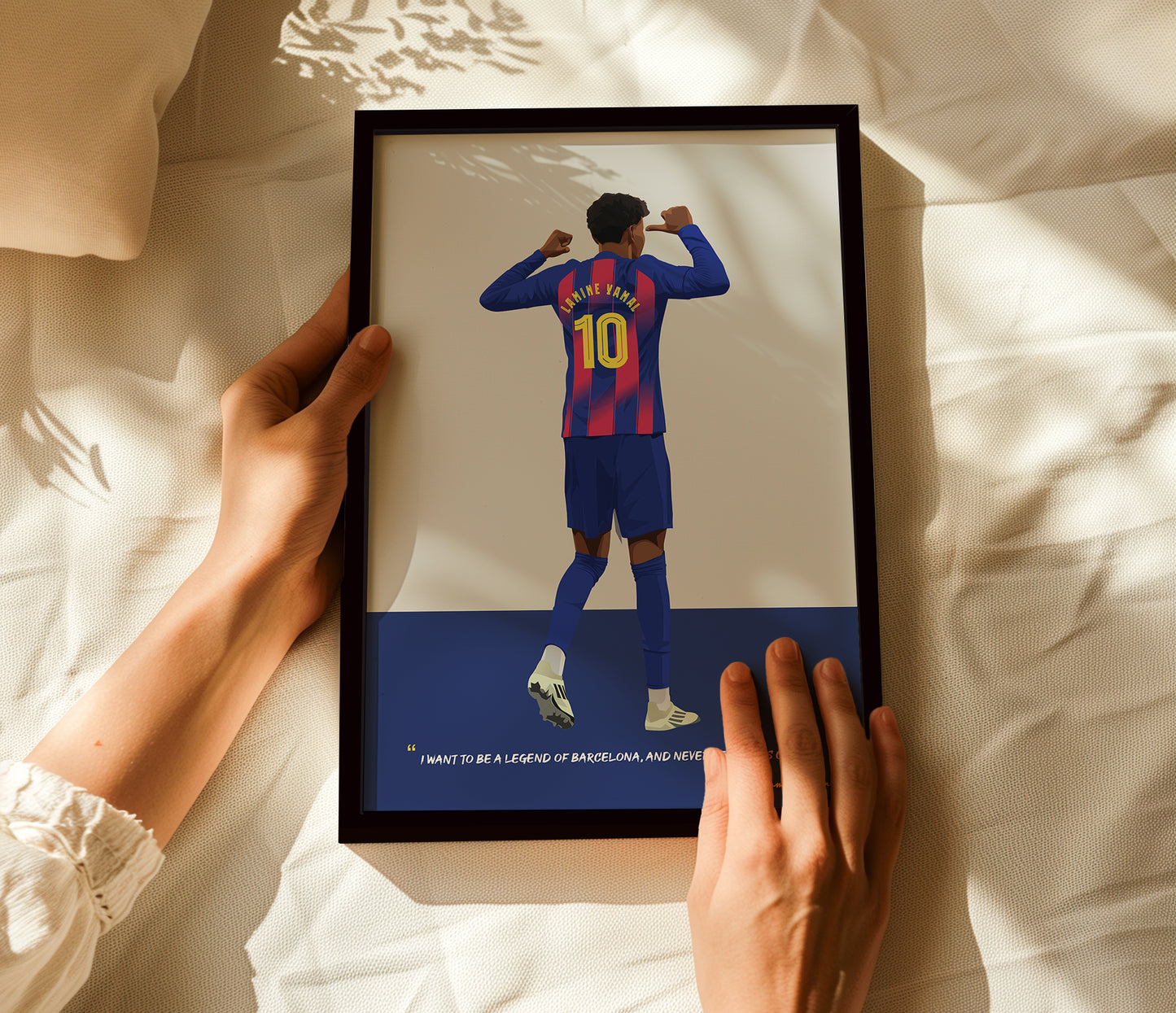 Lamine Yamal 10 Barcelona Framed Poster
