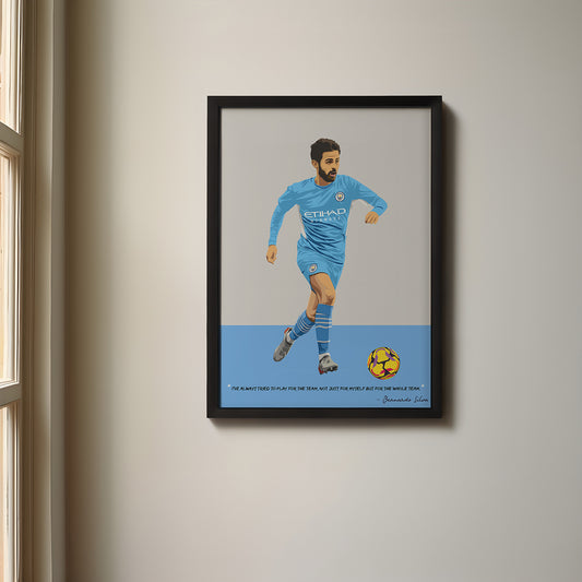 Bernardo Silva Manchester City Framed Poster