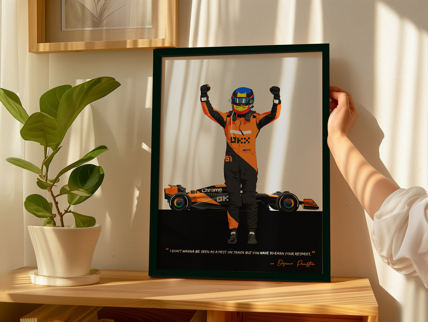 Oscar Piastri Poster, F1 Frame, McLaren