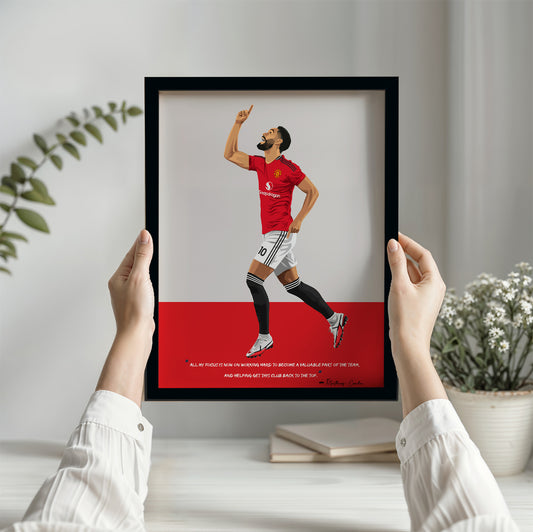 Matheus Cunha Manchester United Framed Poster