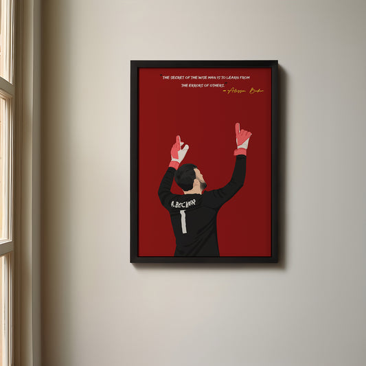 Alisson Becker Liverpool Framed Poster
