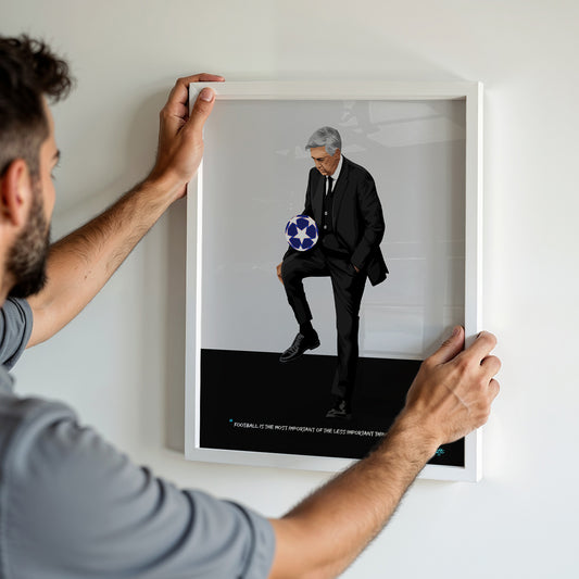 Carlo Ancelotti Real Madrid Framed Poster