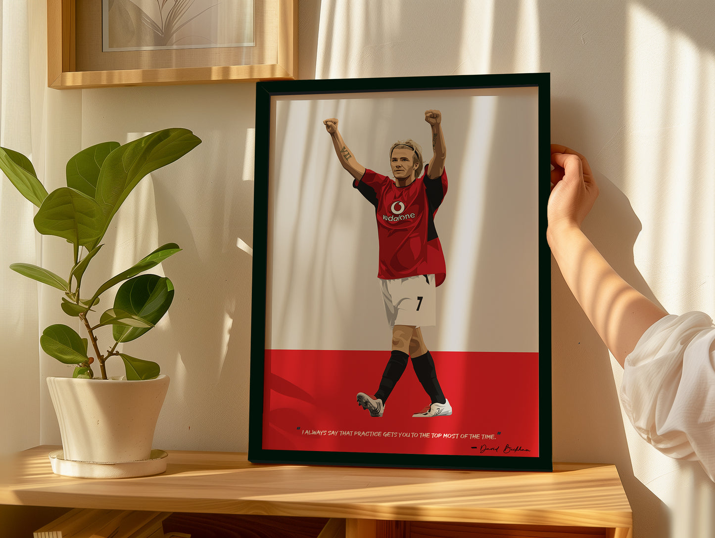 David Beckham Manchester United Framed Poster