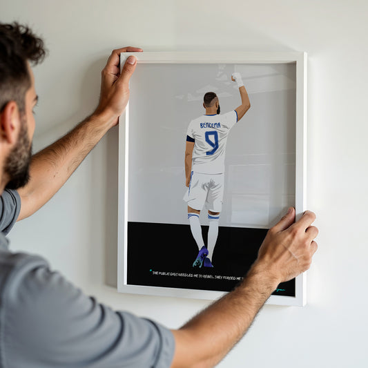 Karim Benzema Real Madrid Framed Poster