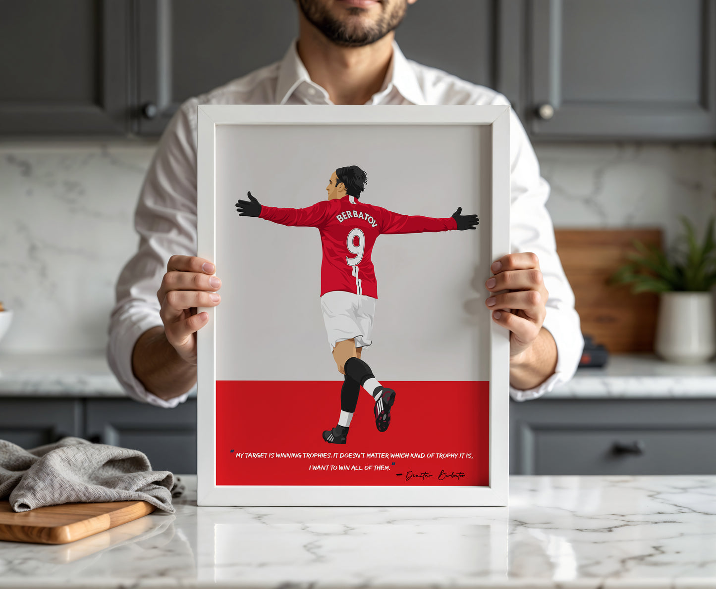 Dimitar Berbatov Manchester United Framed Poster