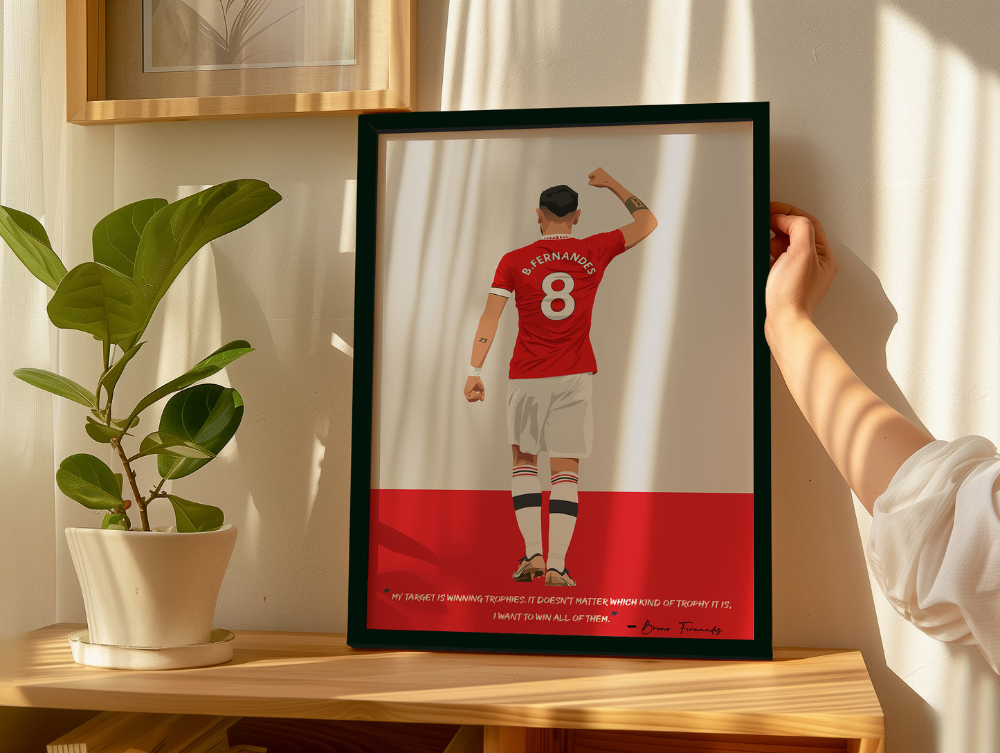 Bruno Fernandes Manchester United Framed Poster Art