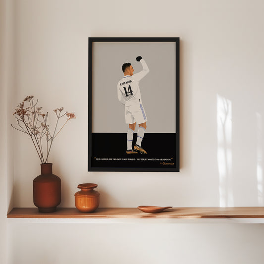 Casemiro Real Madrid Framed Poster