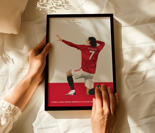 Edinson Cavani Manchester United Framed Poster