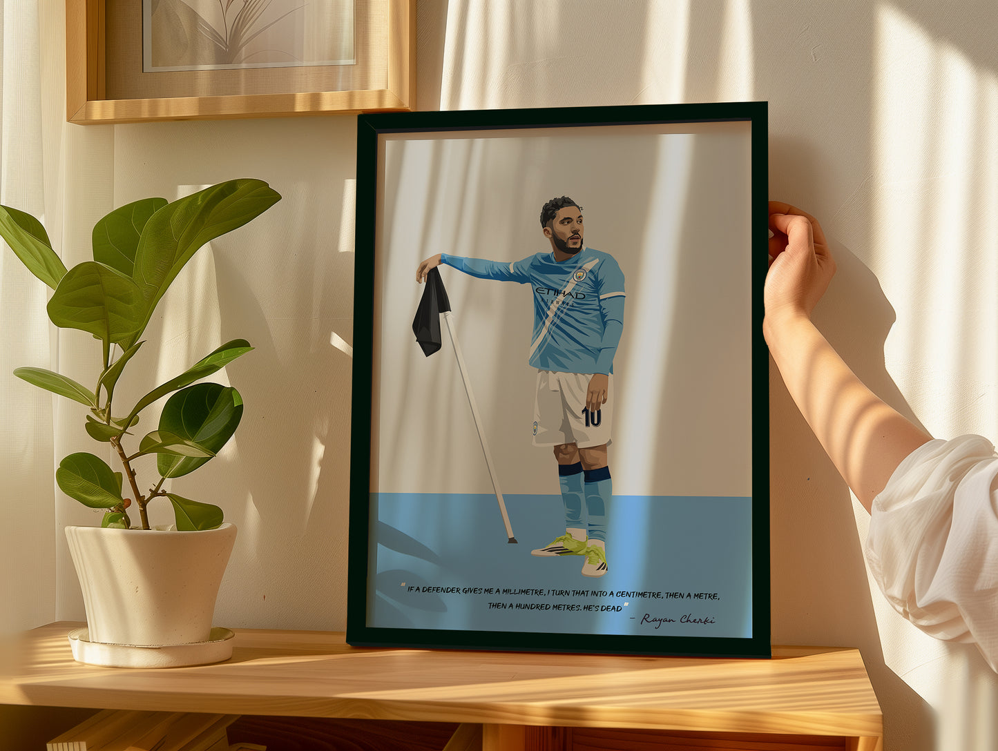 Rayan Cherki Manchester City Framed Poster