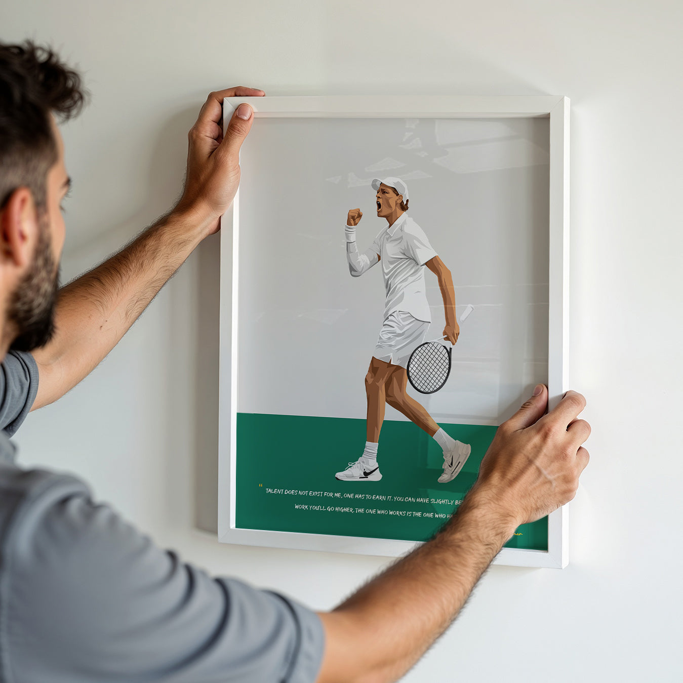 Jannik Sinner Poster - Tennis Frame