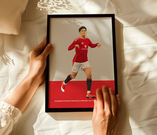 Alejandro Garnacho Manchester United Framed Poster