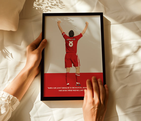 Steven Gerrard Liverpool Framed Poster