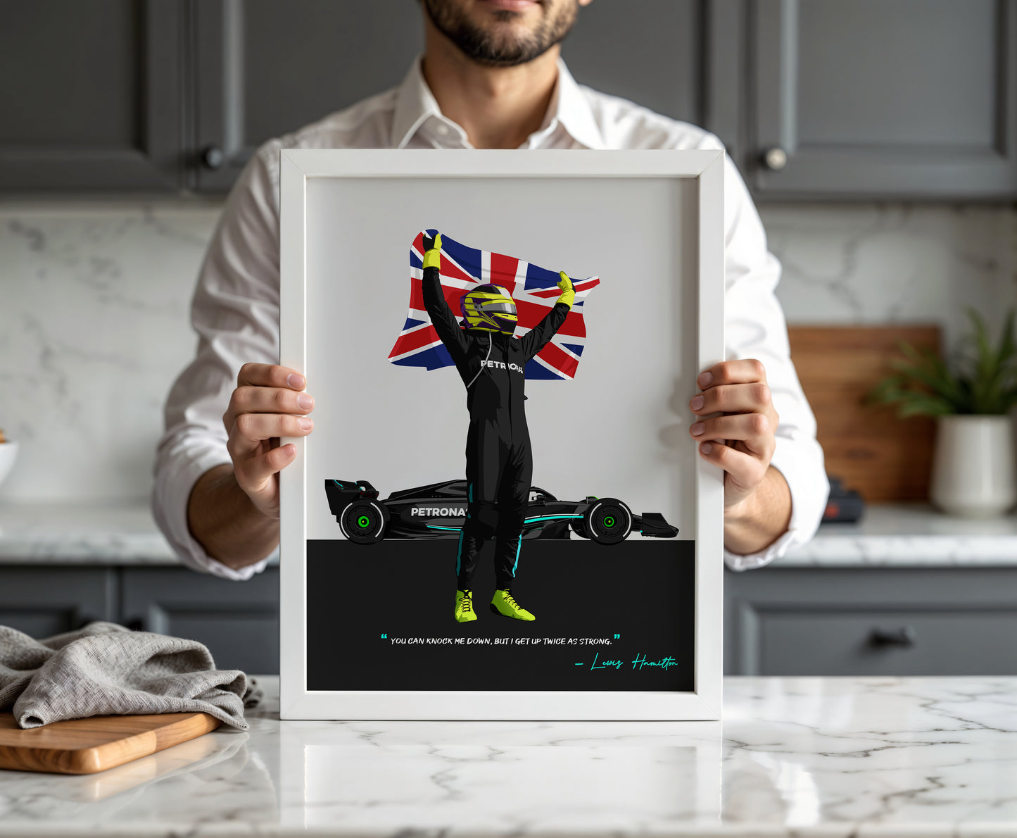 Lewis Hamilton Frame, F1 Poster