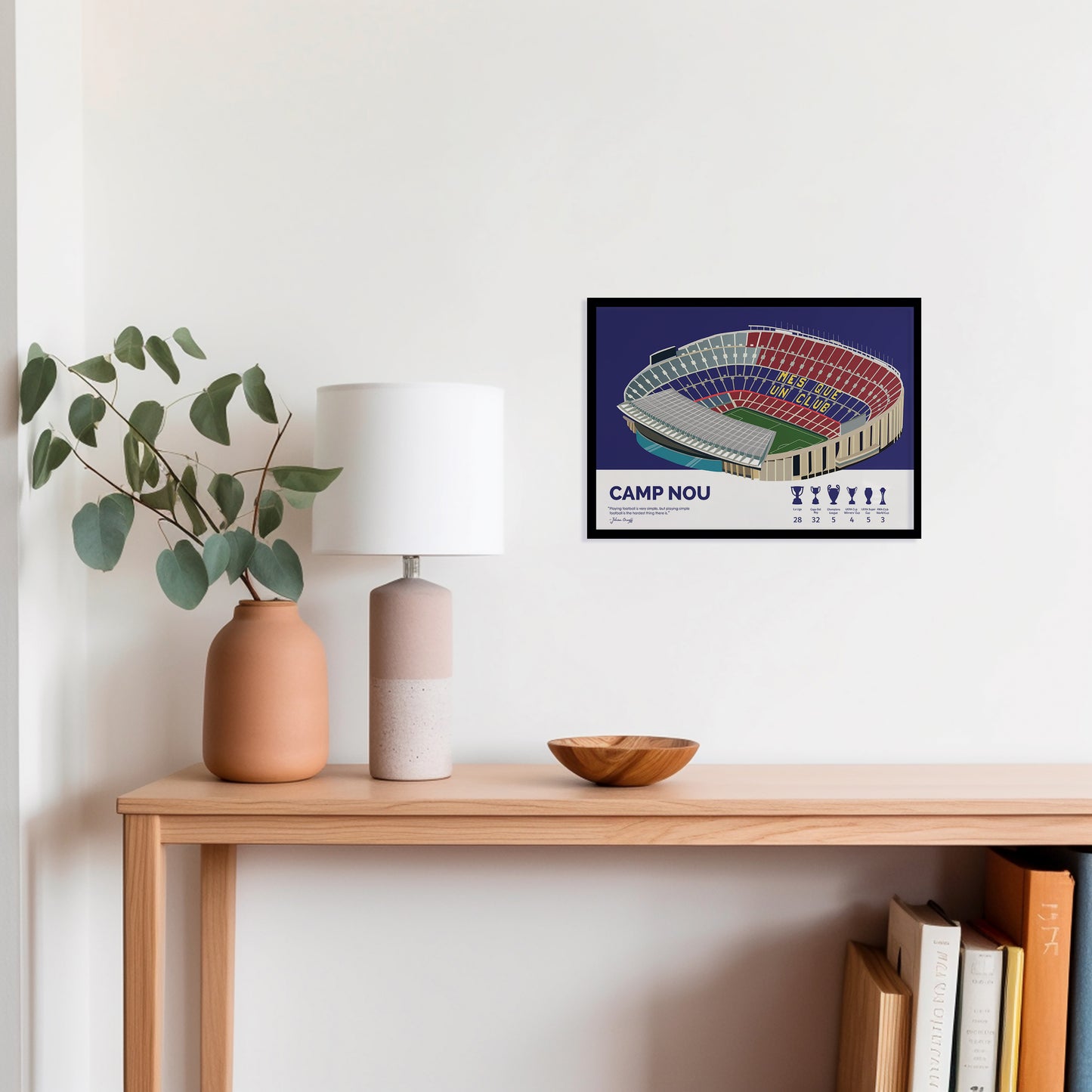 Camp Nou Barcelona Framed Poster - La Liga Title Updated