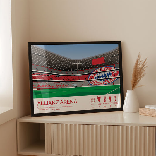 Bayern Munich Framed Poster - Allianz Arena - 2025 Updated