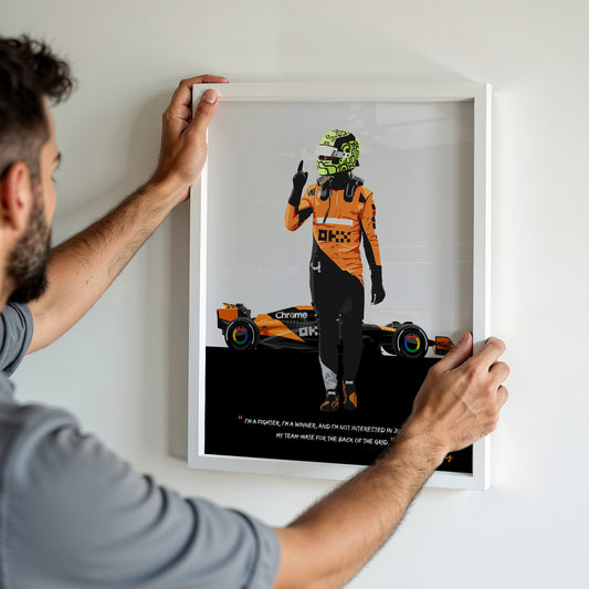 Lando Norris Poster, F1 Frame, McLaren