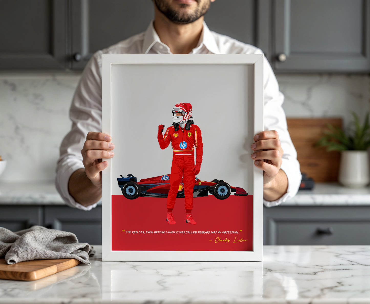 Charles Leclerc Frame, F1 Poster