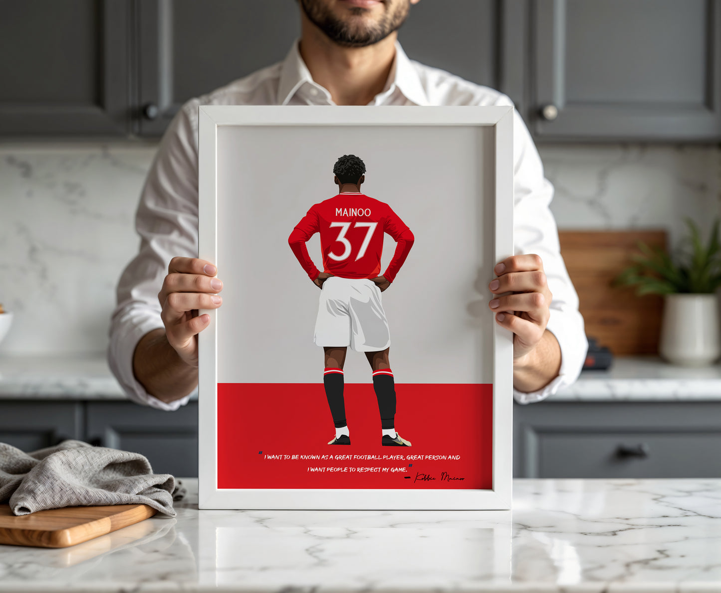 Kobbie Mainoo Manchester United Framed Poster