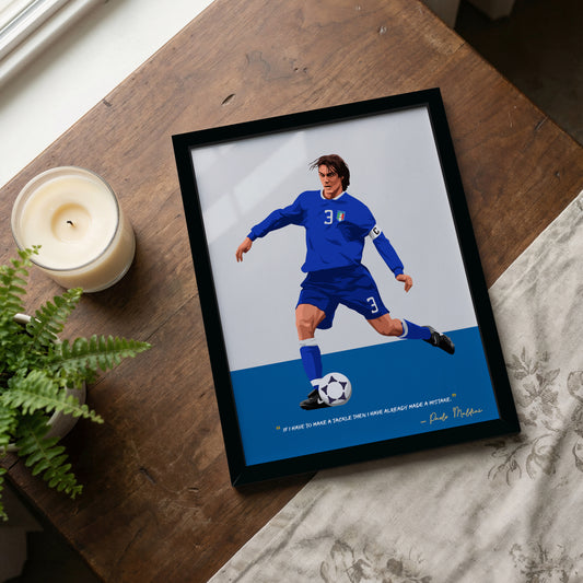 Paolo Maldini Italy Framed Poster - International Football