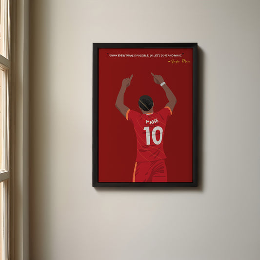 Sadio Mane Liverpool Framed Poster