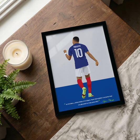 Kylian Mbappe France Framed Poster - International Football