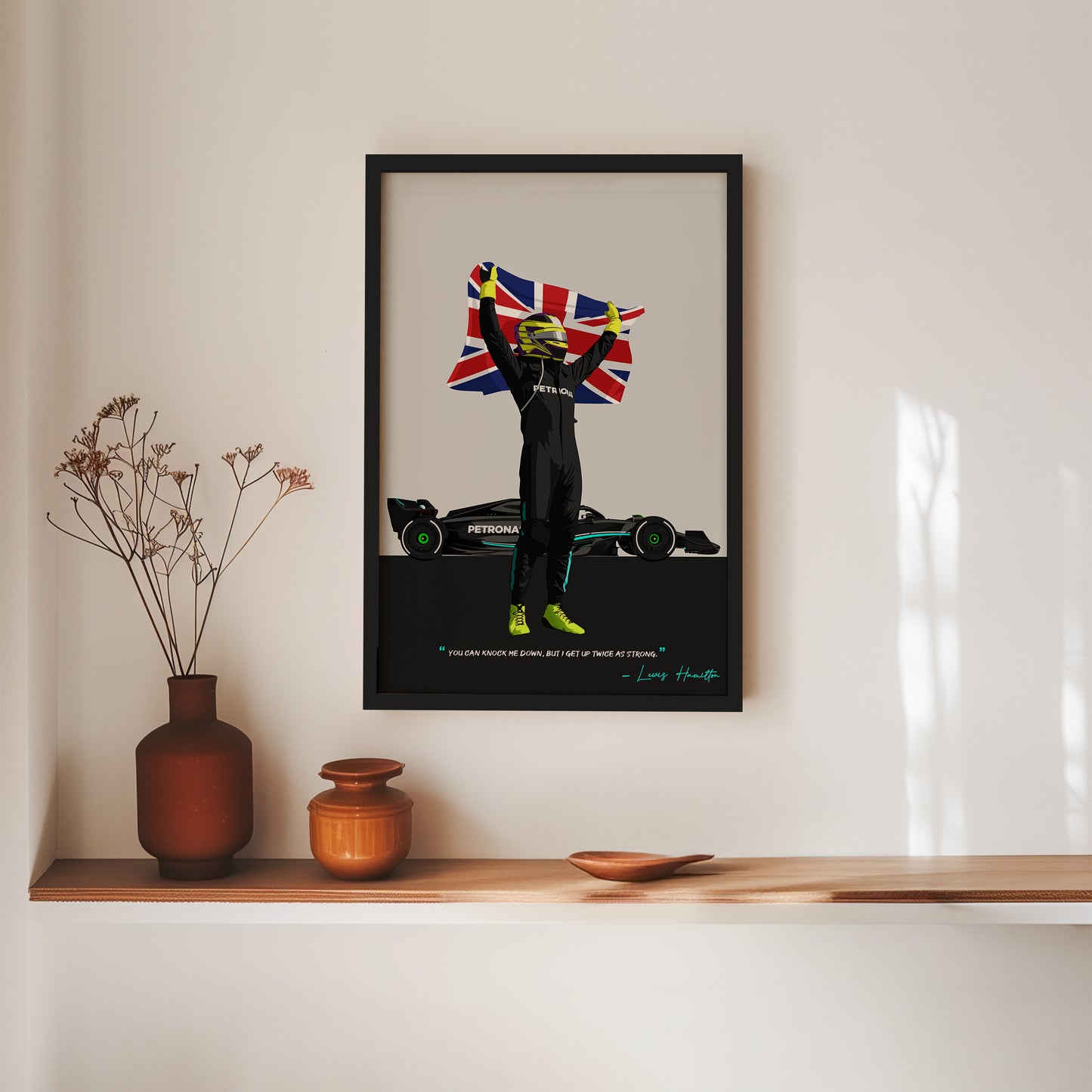 Lewis Hamilton Frame, F1 Poster