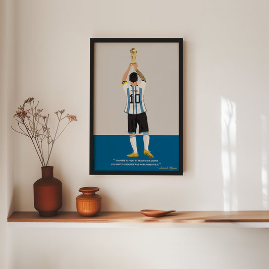 Lionel Messi World Cup Framed Poster - International Football