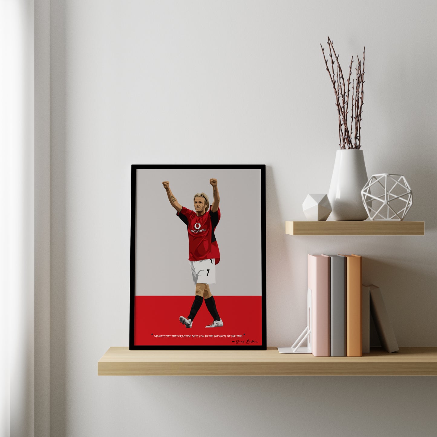 David Beckham Manchester United Framed Poster
