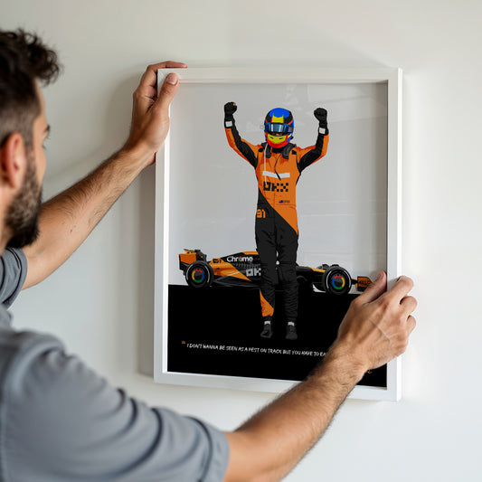 Oscar Piastri Poster, F1 Frame, McLaren