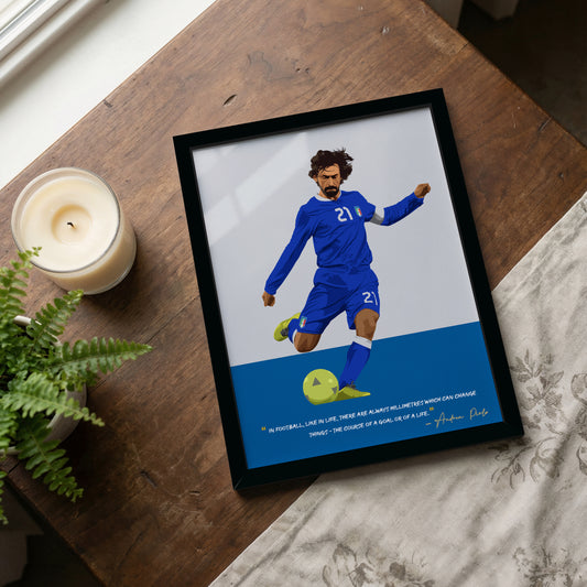 Andrea Pirlo Italy Framed Poster - International Football