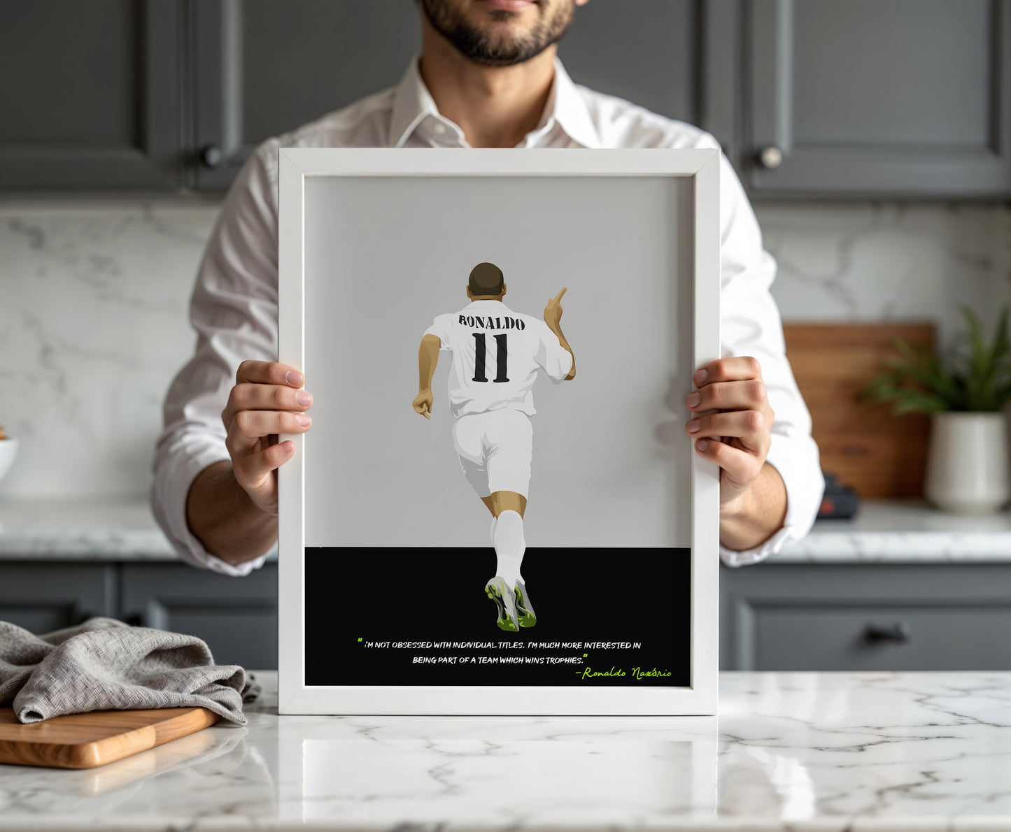 Ronaldo Nazario Real Madrid Framed Poster