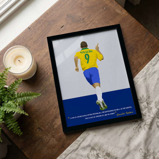 Ronaldo Brazil Framed Poster - International Football