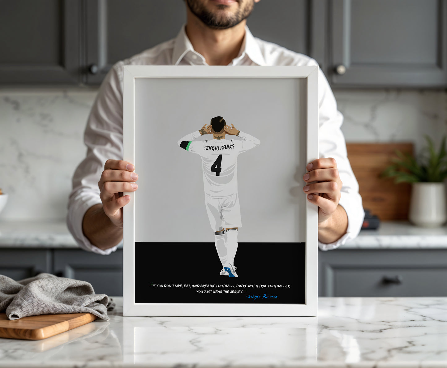 Sergio Ramos Real Madrid Framed Poster