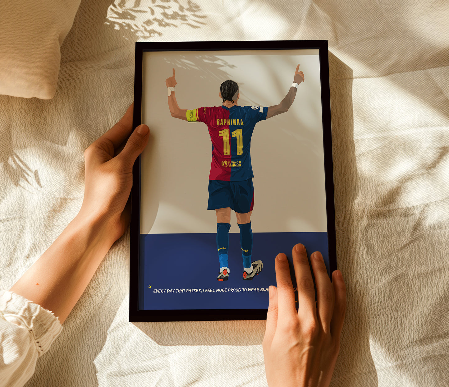 Raphinha Barcelona Framed Poster