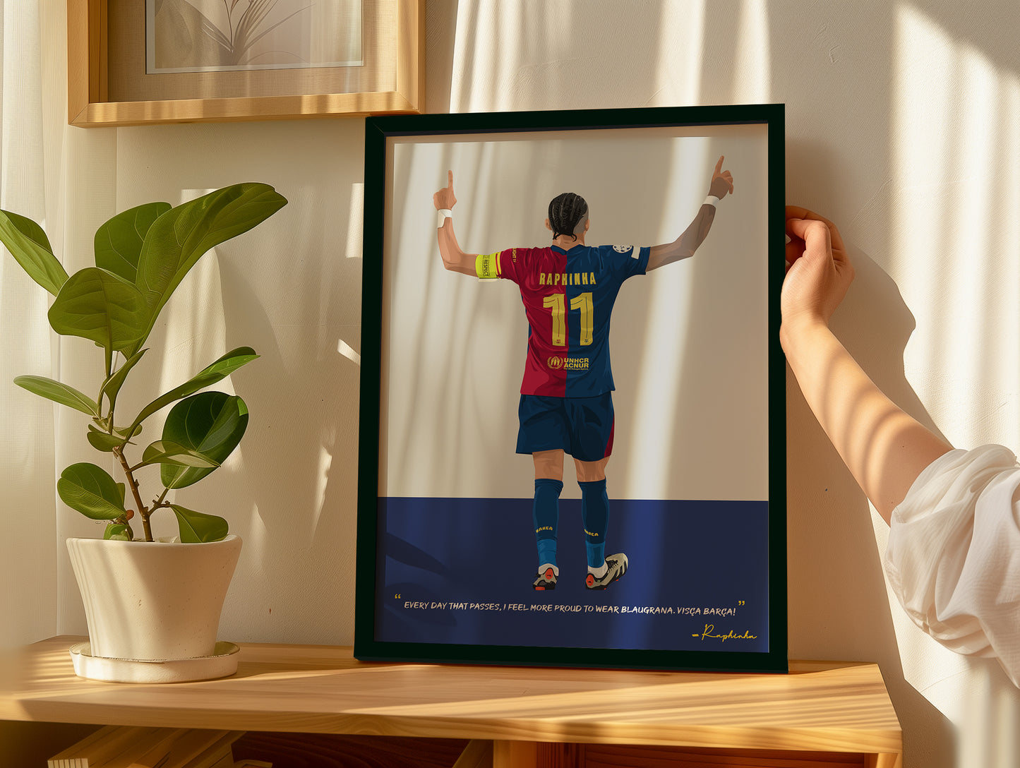 Raphinha Barcelona Framed Poster