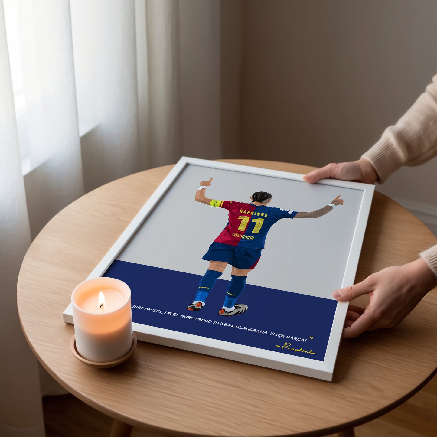 Raphinha Barcelona Framed Poster