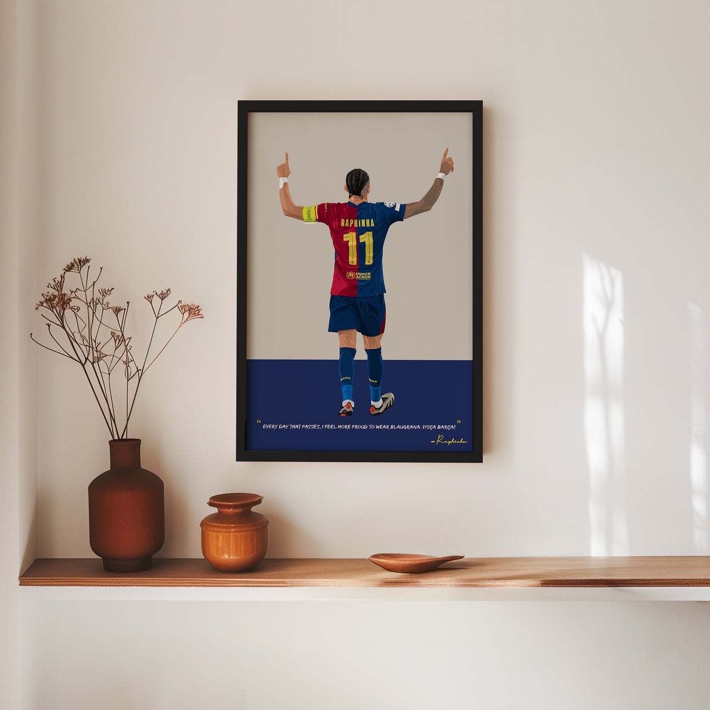 Raphinha Barcelona Framed Poster