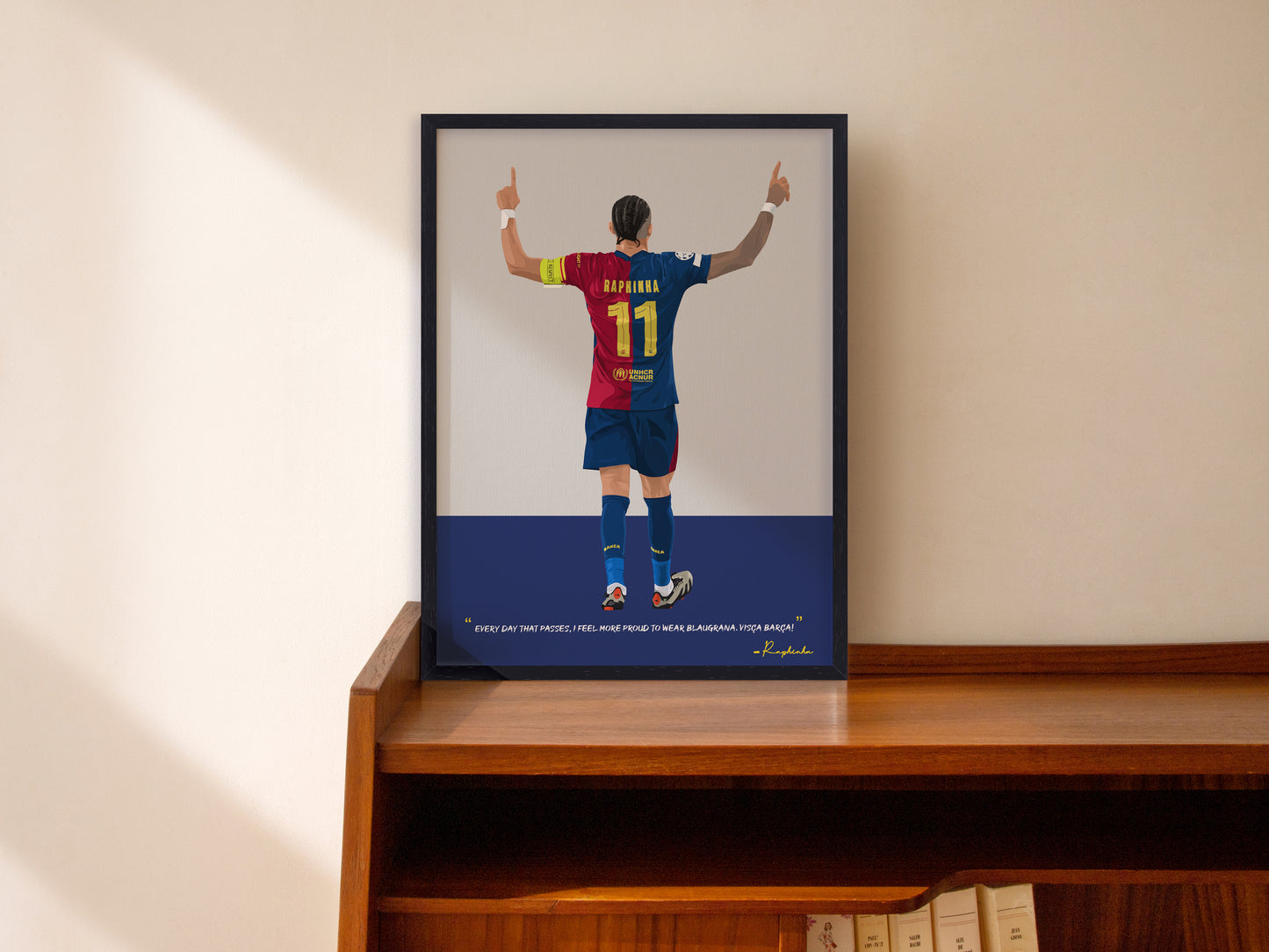 Raphinha Barcelona Framed Poster
