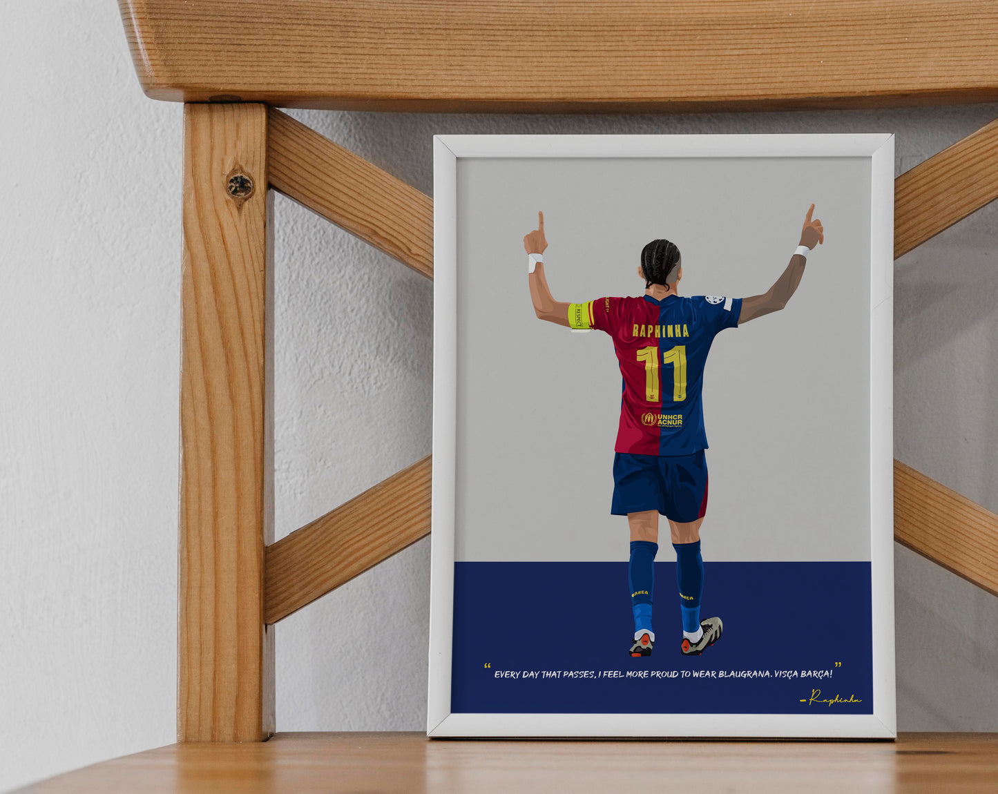 Raphinha Barcelona Framed Poster