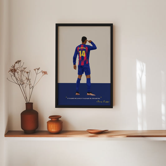 Marcus Rashford Barcelona Framed Poster