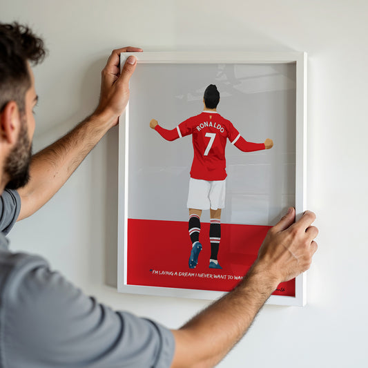 Cristiano Ronaldo Manchester United Framed Poster