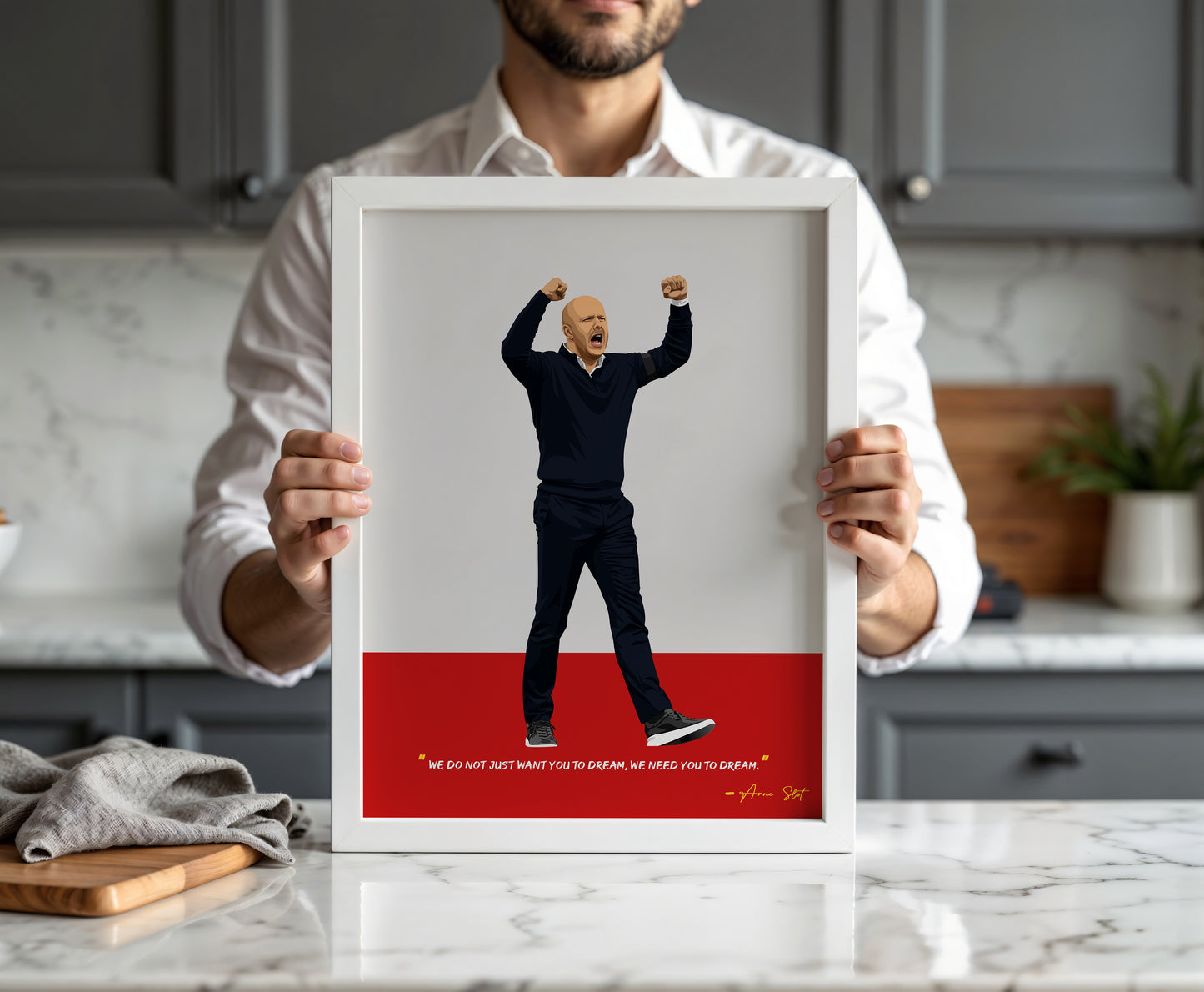 Arne Slot Liverpool Poster