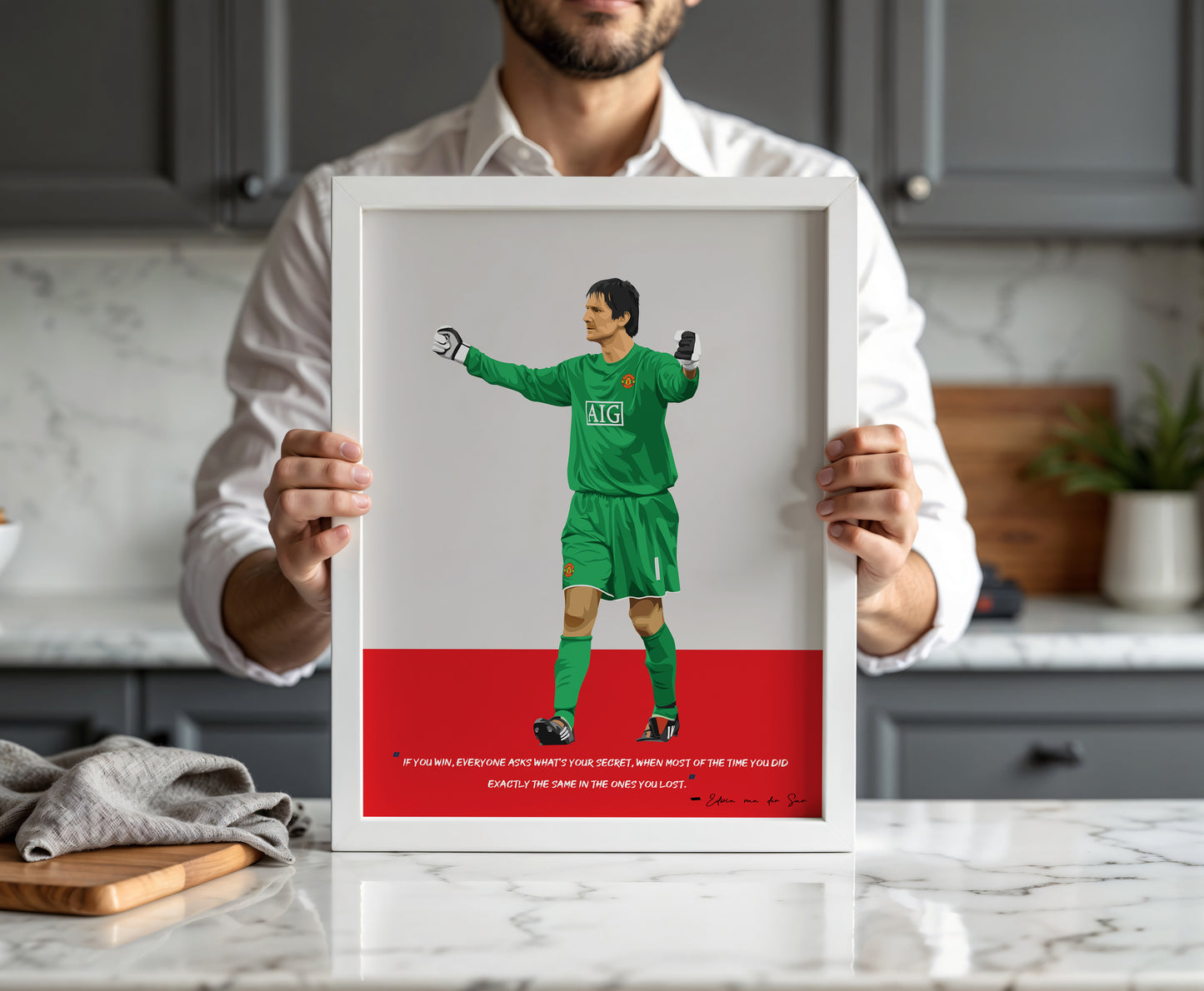 Edwin van der Sar Manchester United Framed Poster