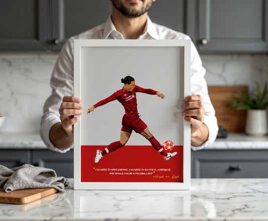 Virgil van Dijk Liverpool Framed Poster