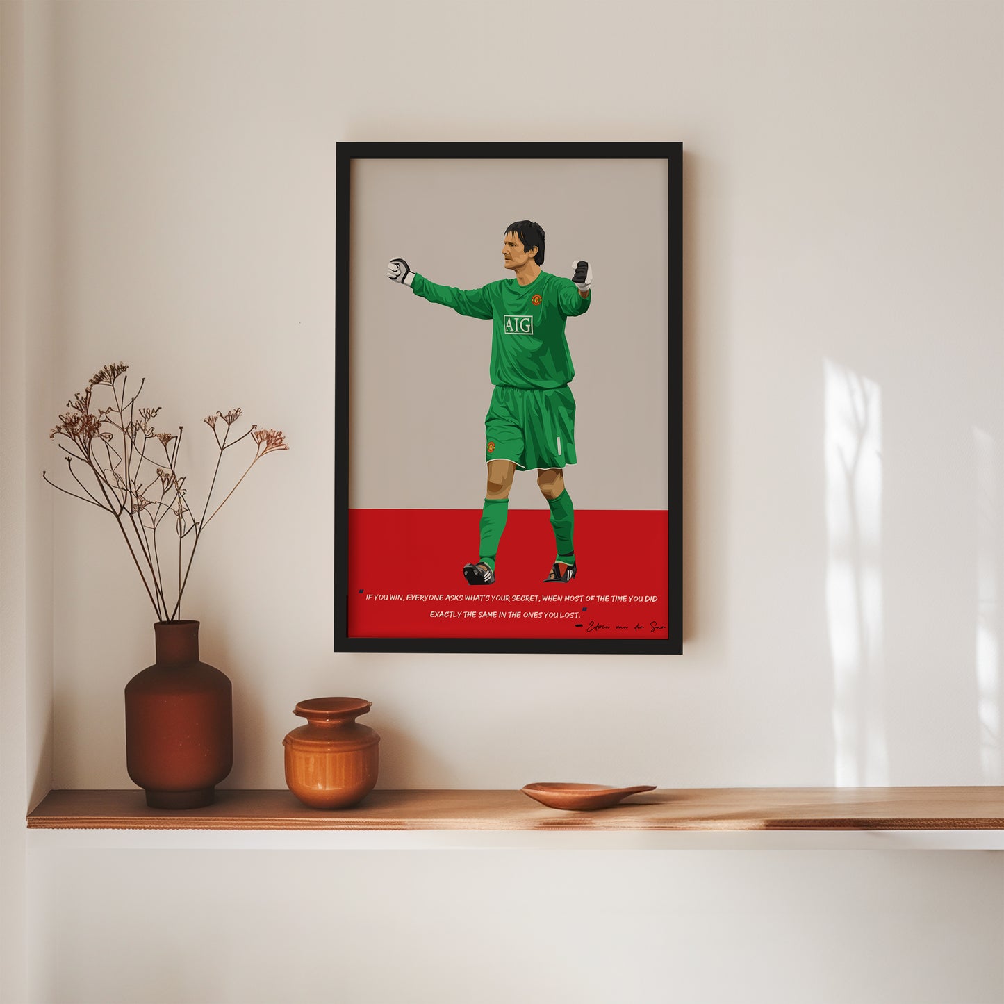 Edwin van der Sar Manchester United Framed Poster