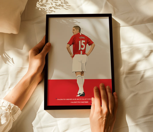 Nemanja Vidic Manchester United Framed Poster