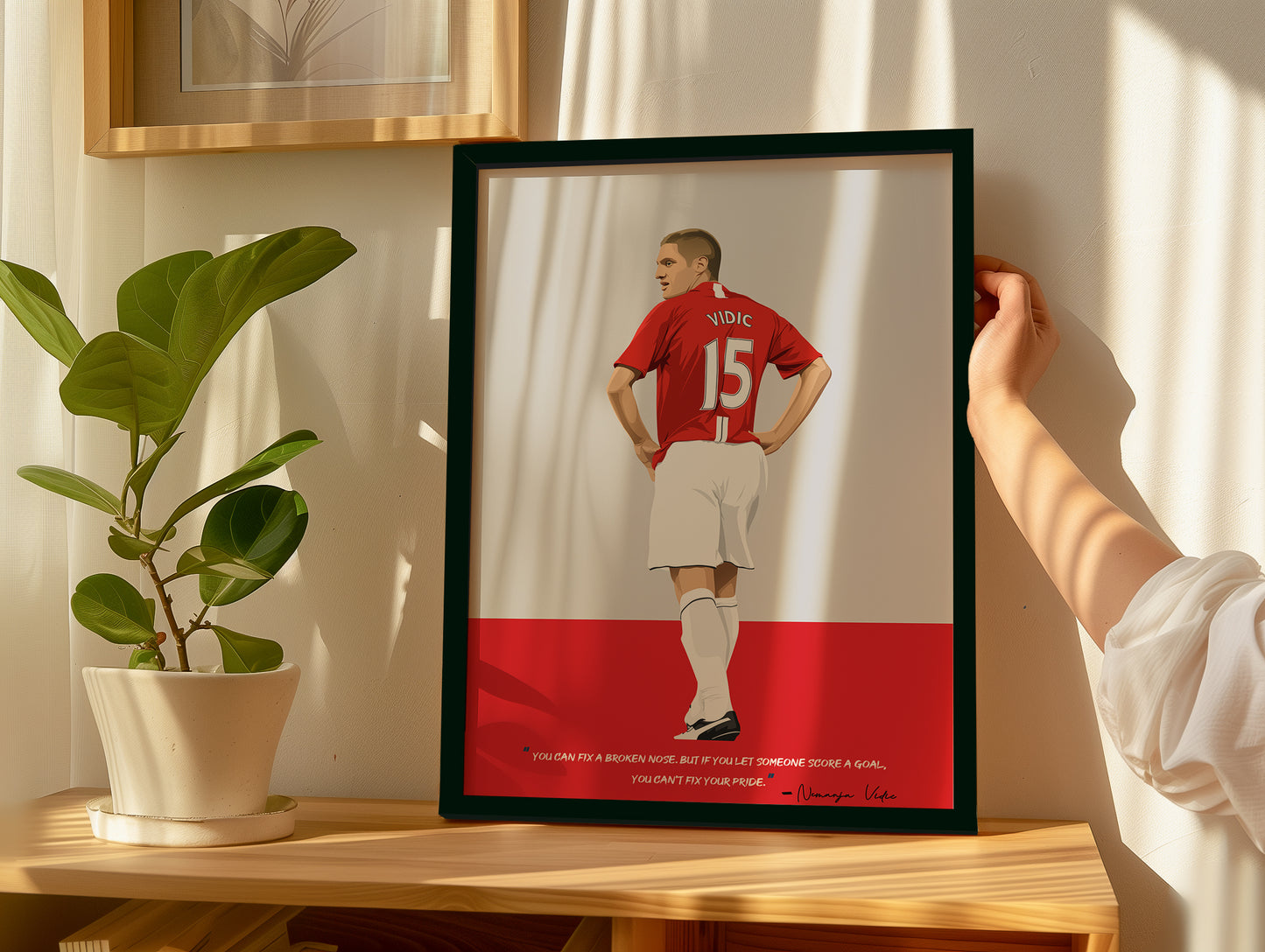 Nemanja Vidic Manchester United Framed Poster