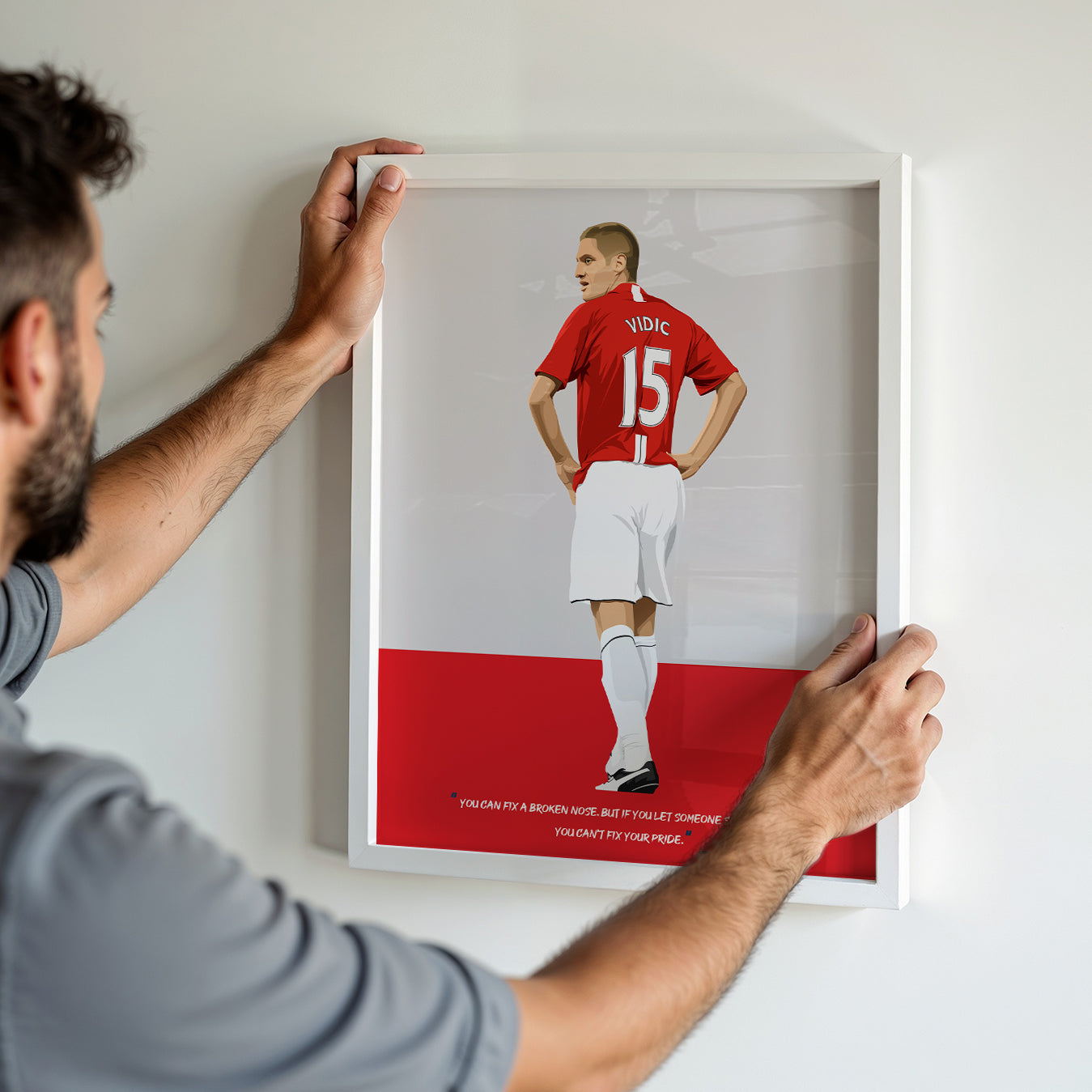 Nemanja Vidic Manchester United Framed Poster