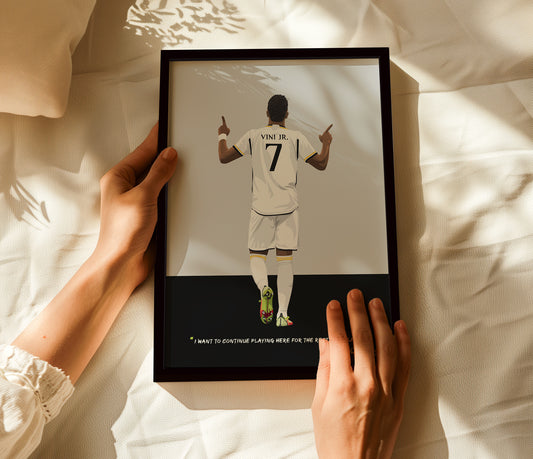 Vinicius Junior Real Madrid Framed Poster